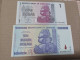 Billetes Zimbabwe, 10000000000 Billones De Dólares Y Dolar, Serie AA Y AE, Año 2008 Y 7, UNC - Simbabwe