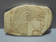 -ANCIENNE PLAQUE PLATRE PEINT PROFIL TETE EGYPTIEN PHARAON COLLECTION DECO XXe    E - Escayola