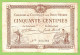 FRANCE / CHAMBRE De COMMERCE DES 2 SÈVRES / 50 CENTIMES  / 30 SEPTEMBRE 1915 / N° 162382 - Handelskammer