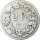 Monnaie, Suisse, 2 Francs, 1874, Bern, TB, Argent, KM:21 - Autres & Non Classés
