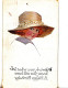 CR11.  Vintage Greetings Postcard. Girl In A Straw Hat With Daisies. - Collezioni & Lotti