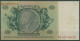 Dt. Reich 50 Reichsmark 1933 Serie B/M, Ro 175 A Gebraucht (K1010) - 50 Reichsmark