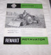 FEUILLET PUB PUBLICITAIRE MATERIEL AGRICOLE RENAULT ROTAVATOR ( TRACTEUR, TRACTEURS, MOTOCULTURE RENAULT ), AGRICULTURE - Trattori