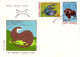 RUMÄNIEN MI-NR. 3705-3710 FDC MITLÄUFER 1980 EISVOGEL BISON - REH - HIRSCH - REIHER - Gibier