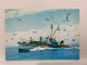 FISHING BOAT OFF THE KAIKOURA COAST. MARLBOROUGH, NZ Postcard - Pesca