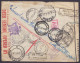 L. Par Avion Affr. N°644x2 (1 Tp Manquant) Càd SIDI BEL-ABBES 1944 Pour PORT ELIZABETH (Afrique Du Sud) - Bande Et Cache - Lettres & Documents