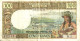 NEW CALEDONIA 100 FRANCS BROWN WOMAN HEAD FRONT &  BACK NOT DATED(1971) P61a SIG VARIETY F+ READ DESCRIPTION!! - Nouméa (New Caledonia 1873-1985)