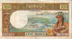 NEW CALEDONIA 100 FRANCS BROWN WOMAN HEAD FRONT &  BACK NOT DATED(1971) P61a SIG VARIETY F+ READ DESCRIPTION!! - Nouméa (New Caledonia 1873-1985)