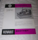 FEUILLET PUB PUBLICITAIRE MATERIEL RENAULT CHASSE NEIGE BERTHET ( TRACTEUR, TRACTEURS, MOTOCULTURE ) - Tractores