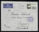 Palestine Tel Aviv 1939 Airmail Cover British Mandate Post Passed By Cencor T4 - Palestine