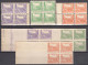 Philippines 1942 Japanese Occupation Red Cross Charity Set Mi#9-11 Mint Never Hinged Perf. And Imperf. Pcs Of 4 - Filipinas