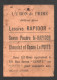 Monnaie De Nécessité   1/2 Bon  Prime  LESSIVE RAPIDOR / CHOCOLATS ET CACAO LE PUITS   D3497 - Monetary / Of Necessity