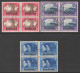 Basutoland Scott 29/31 - SG29/31, 1945 Victory Set Blocks Of 4 Used - 1933-1964 Kolonie Van De Kroon