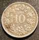 SUISSE - SWISS - 10 RAPPEN 1939 - Nickel  - KM 27b - Tête De Libertas - Centimes - Otros & Sin Clasificación