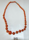 C213 Bijou - Collier De Perles Rougeâtres - Necklaces/Chains