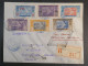 DM4 AOF COTE  D IVOIRE    BELLE LETTRE RECO  AERO 1937 PETIT BUREAU  ABENGOUROU A ST ESTEPHE +2F+ AFF.   INTERESSANT+ + - Cartas & Documentos