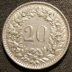 SUISSE - SWISS - 20 RAPPEN 1939 - Cupronickel  - KM 29a - Tête De Libertas - Centimes - Autres & Non Classés