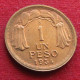 Chile 1 Peso 1954 W ºº - Chile