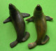 2 Bronzes Anciens Avec Otaries Ancient Bronze With Sea Lions 442g & 428 G à Nettoyer Port Franco Pour France Métro - Bronzes