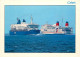 Bateaux - Ferries - Calais - Les Ferries Pride Of Kent Et Fiesta Se Croisant à L'entrée Du Port - P&O - Sealink - CPM -  - Ferries