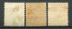 26415 Mong-tzeu N°34A,52, 55°/* Timbres D'Indochine De 1919 Surchargés 1908-19  B/TB - Used Stamps