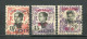 26417 Tch'ong-K'ing N°86/8° Timbres D'Indochine De 1919 Surchargés 1919  B/TB - Used Stamps