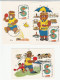 TABLE TENNIS - 3 Diff World Championships EVENT  CARTOON Postcards SWEDEN Stamps Cover Postcard Sport Bear - Table Tennis