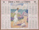 Calendrier Almanach Complet 1923 -pas Sur Delc.- A DINARD ( 35 ) Joueuse De Tennis Avec Son Chien - Oberthur Rennes ?- - Tamaño Grande : 1921-40