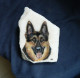 Alsatian/German Shepherd Dog Hand Painted On A Marble Slab 13 Cm X 9 Cm - Presse-papiers