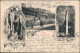 Ansichtskarte Grüne-Iserlohn 3 Bild Zwerge, Bahnhof, Dechenhöhle 1907 - Iserlohn
