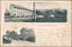 Ansichtskarte Wüstenbrand-Hohenstein-Ernstthal 3 Bild Gasthaus, Bahnhof 1907 - Hohenstein-Ernstthal