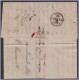 STAMP LESS, STAMPLESS Red Postmark 14th November 1845 Folded Cover - ...-1840 Precursori