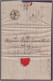 Delcampe - STAMP LESS, STAMPLESS Red Postmark 14th November 1845 Folded Cover - ...-1840 Voorlopers