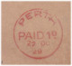 STAMPLESS, STAMP LESS, Red Postmark PAID 1D 22 October 1829 LONDON PERTH To KUALA LUMPUR MALAYSIA Folded Cover - ...-1840 Voorlopers