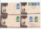 4 X 1949 Diff Postmark CHILDREN  HEALTH New Zealand FDCs Fdc Cover Stamps - FDC