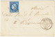 FRANCE - 1873 - Yv.60A Obl. GC 2213 + TàD "MARENNES / (16) " Sur LSC Pour Bordeaux - 1871-1875 Ceres