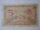 Madagascar 5 Francs 1937 Banknote,see Pictures - Madagascar