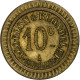 France, Acoulon & Blondelet, 10 Centimes, TTB+, Laiton - Monetary / Of Necessity