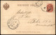 Rußland Россия , Kanal Anleger Holzhäuser 1899  Gel. Mit Briefmarke Stamp - Russland