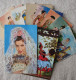 CPA ESPAGNE SPAIN FOLKLORE 10 CARTES BRODEES - Collections & Lots