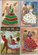 CPA ESPAGNE SPAIN FOLKLORE 10 CARTES BRODEES - Verzamelingen & Kavels