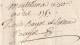 1759 - Marque Postale DEMONTELIMART Montelimar Manuscrite Sur Lettre Pliée Avec Correspondance Vers GRENOBLE - 1701-1800: Voorlopers XVIII