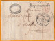 1837 - Cursive 77 ROQUECOURBE Tarn Sur Lettre Pliée Avec Corresp Vers CORDES - Via CASTRES, Décime Rural - Cad Fleurons - 1801-1848: Vorläufer XIX