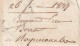 1837 - Cursive 77 ROQUECOURBE Tarn Sur Lettre Pliée Avec Corresp Vers CORDES - Via CASTRES, Décime Rural - Cad Fleurons - 1801-1848: Voorlopers XIX