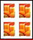 Ref. BR-2693-Q BRAZIL 1998 FOOD, DRINKS, PROMOTION FRISCO, FRUTS, ,MANGO REFRESHMENT,MI# 2907,BLOCK MNH 4V Sc# 2693 - Blokken & Velletjes