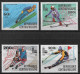 CENTRAFRIQUE - JEUX OLYMPIQUES D'HIVER A LAKE PLACID - PA 208 A 211 ET BF 37 - NEUF** MNH - Winter 1980: Lake Placid