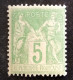 87S-1 Sage 102 5c Vert Neuf * Infime Charnière (?) - 1898-1900 Sage (Type III)