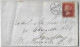 Great Britain 1866 Cover Stirling To London Stamp 1 Penny Red Perforate Corner Letter DO Queen Victoria Plate 79 - Covers & Documents