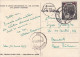 POSTAGE DUE, PORTO STAMPS ON SIBIU METROPOLITAN CHAPEL ENTERANCE POSTCARD, 1953, ROMANIA - Port Dû (Taxe)