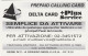 PREPAID PHONE CARD ITALIA  (CZ136 - [2] Handy-, Prepaid- Und Aufladkarten